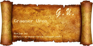 Graeser Uros névjegykártya